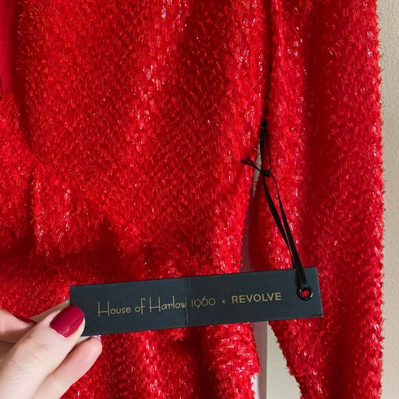 House of Harlow 1960 x REVOLVE Justina Maxi Dress Red Medium NWT Holiday Party - Picture 8 of 12